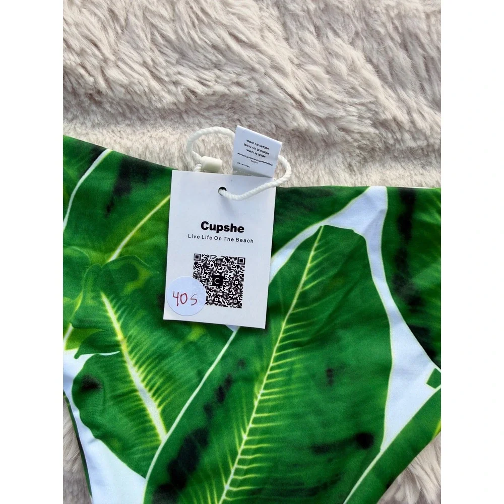 CUPSHE Green Tropical Leaf‎ Bikini Set | NWT - SIZE S